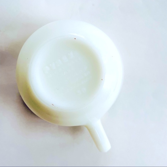 Vintage Pyrex White Milk Glass Coffee Cup Mug Crazy Daisy Spring Blossom Pattern - Picture 5 of 9